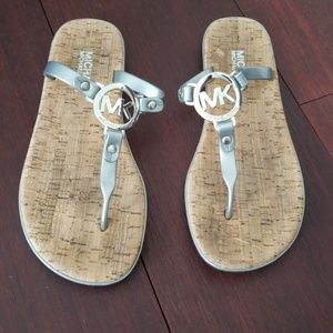 Michael Kors silver sandals